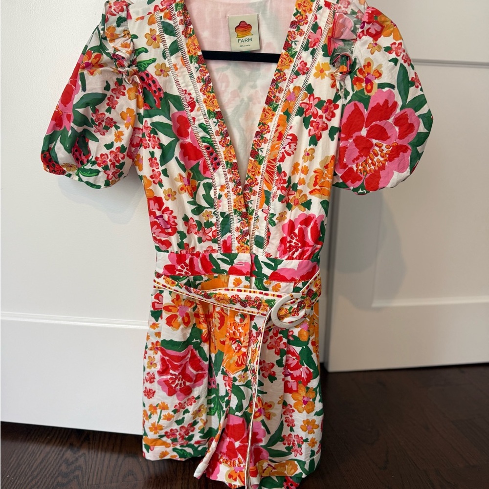 FARM Rio Multicolor Floral V-Neck romper